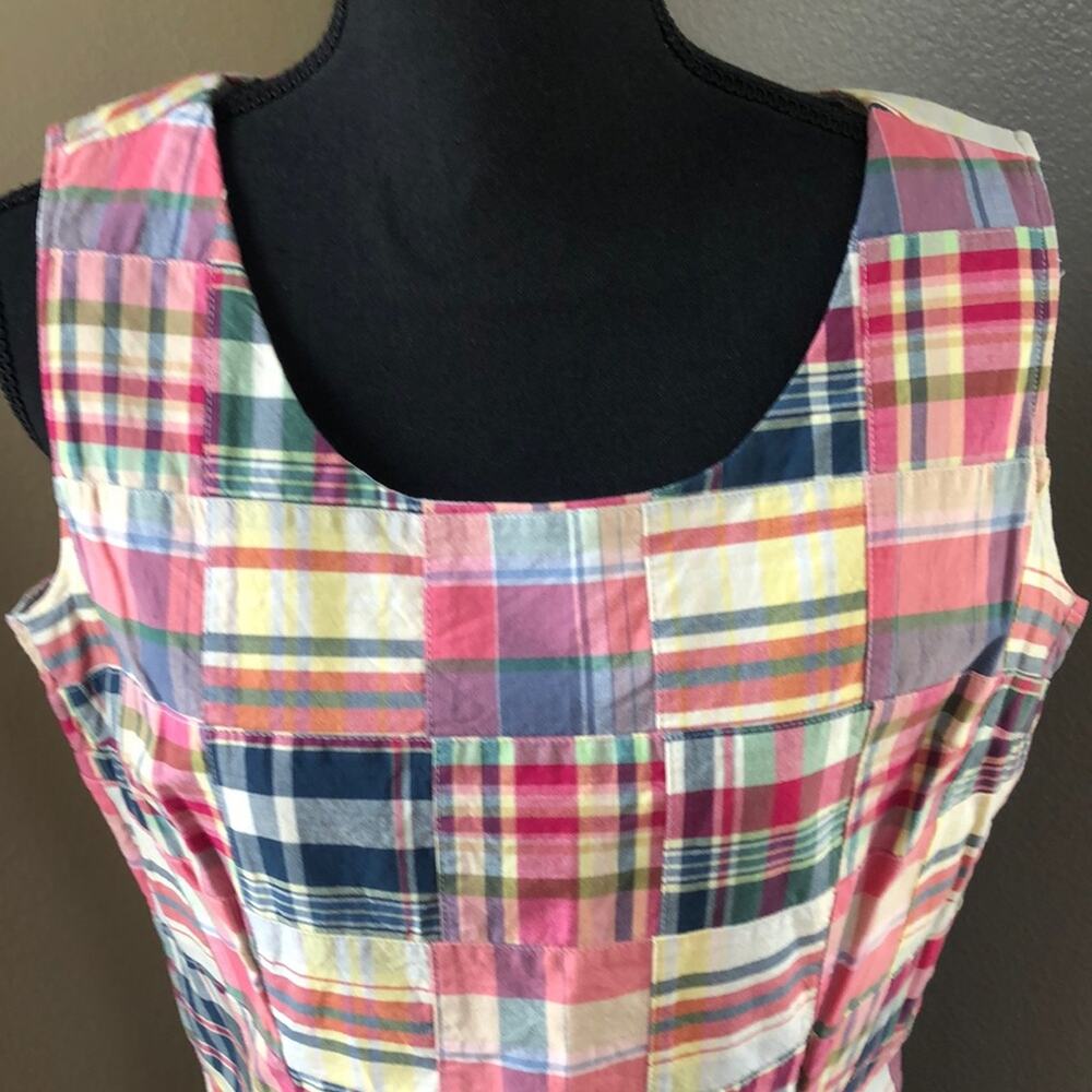 LL Bean Plaid Sleeveless Shift Dress - 14 - Never worn - Picture 2 of 5